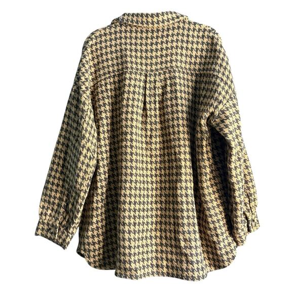 White Birch Houndstooth Blazer in Black and Tan Jacket Shirt Size XL - Picture 2 of 8